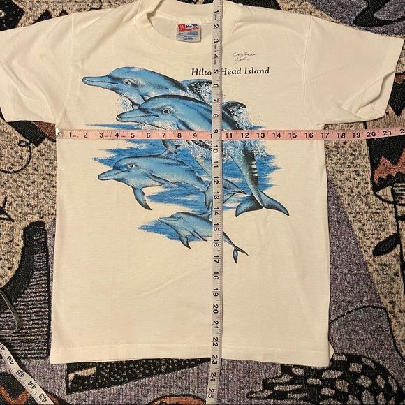 Vintage Hilton Head Island dolphin shirt single stitch 90s soft and thin Small - Picture 9 of 9